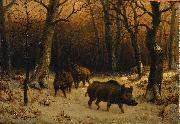 Rosa Bonheur Wild Boars in the Snow USA oil painting artist
